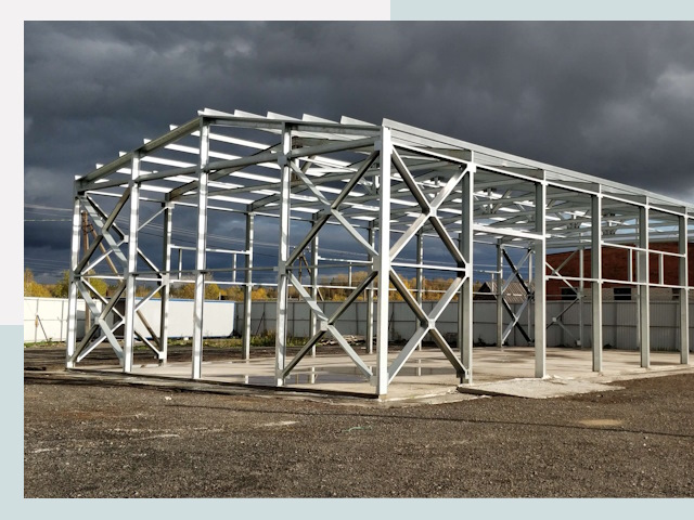 Двускатные ангары в Кстово от 611 руб. за квадрат