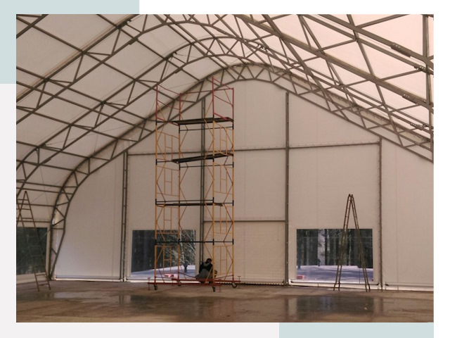 Шатровые ангары в Кстово