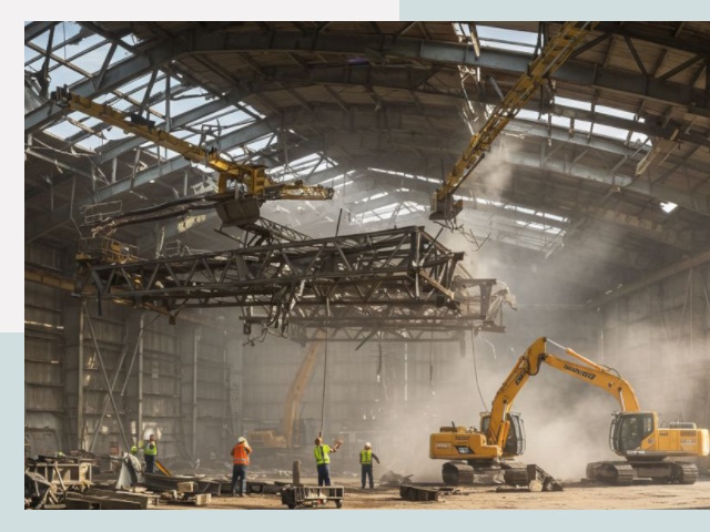 Демонтаж ангаров в Кстово от 611 руб. за м²