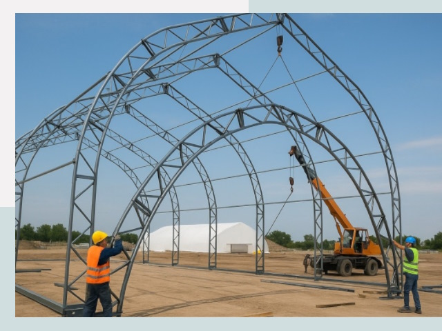 Монтаж ангаров в Кстово от 611 руб. - Надежно и быстро